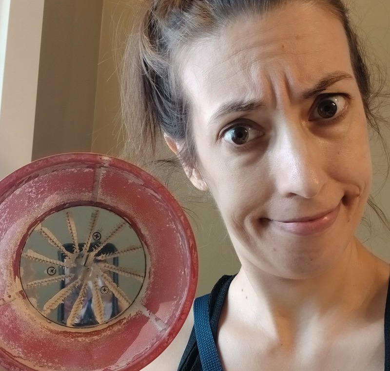 overextending yourself, Caroline with juicer