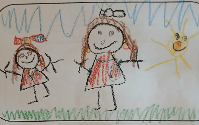 Parentified daughter, drawing