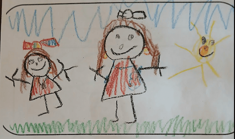Parentified daughter, drawing